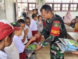 Sambut Hari Anak Nasional, Satgas Yonif 310/KK Peduli Generasi Emas Papua